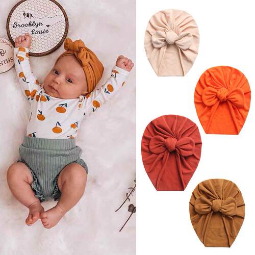 Rabbit Ears Knot Warm Indian Hat Baby Bandanas Turban Headba