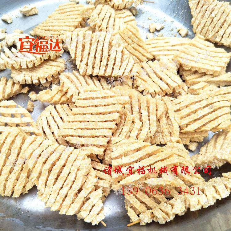 山西豆腐串油炸机 小型兰花串油炸生产线 宜福兰花干油炸机价格