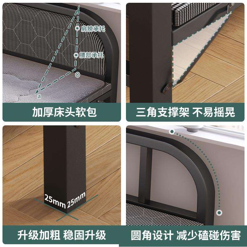 折叠床单人床家用简易床1米加固宿舍午休小床成人出租房硬板铁床