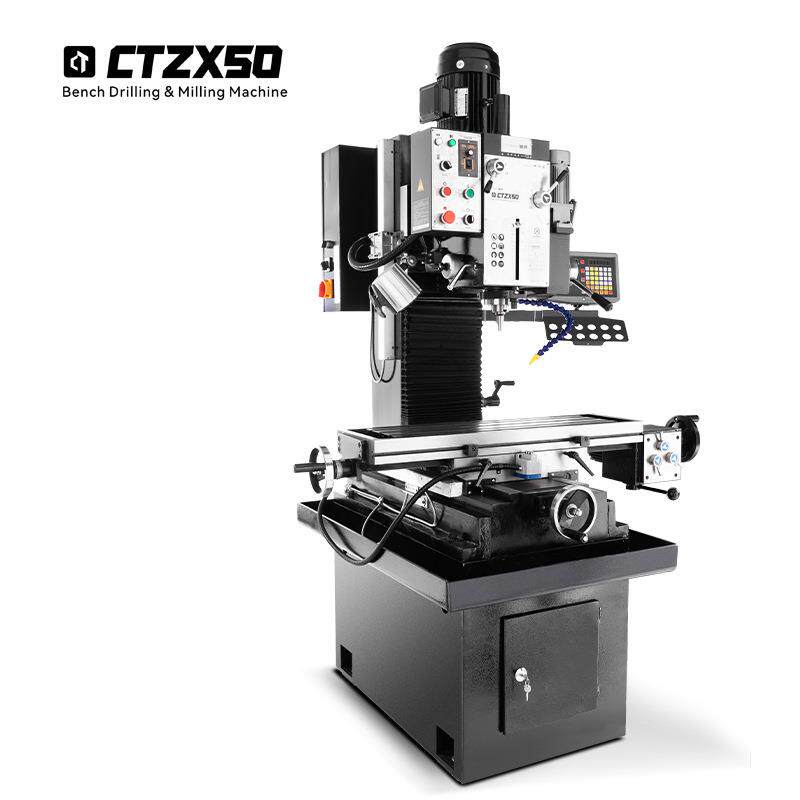 呲铁新品钻铣床CTZX50工业级重型钻床铣床攻丝机自动走刀光栅数显
