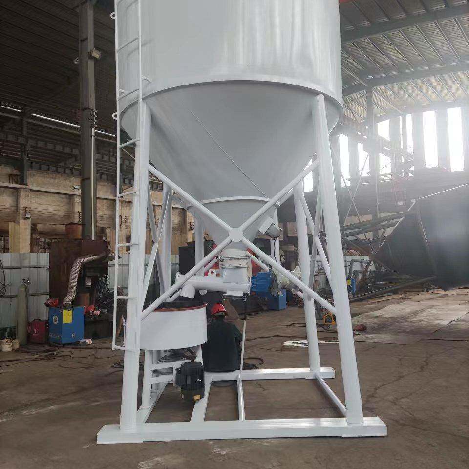 工地自用立式储料罐 24方立式干粉预拌砂浆料仓 抹灰砂浆罐