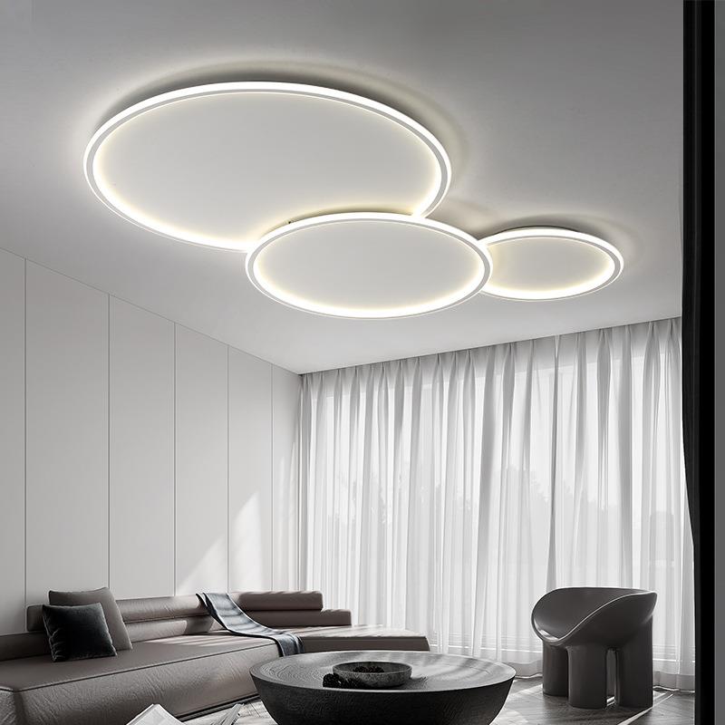 主奥白玉盘全屋极灯简客厅灯简约现代大气奶油风吸顶灯CRL朵中山