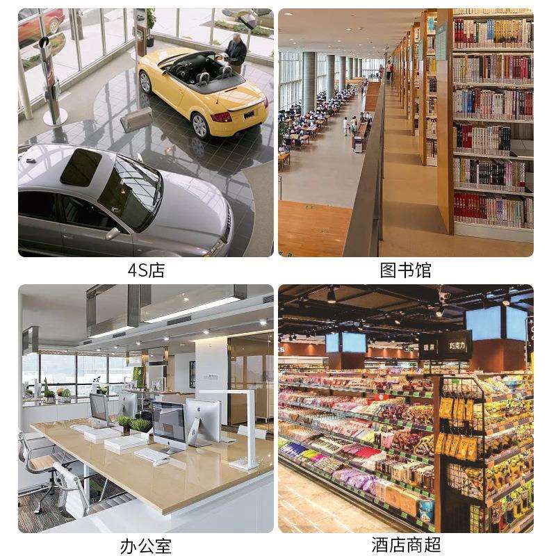 新款直销led线槽灯商超照明可调角度办公室写字楼商场超市长条吊