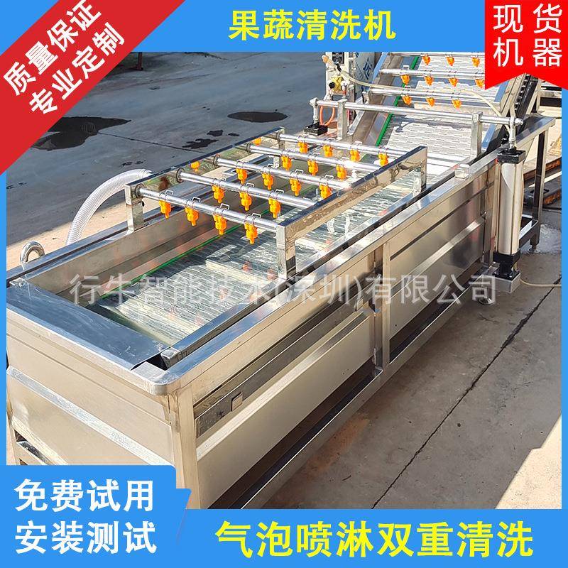 自动果蔬蔬菜清洗机气泡式喷淋胡萝卜土豆清洗洗菜机设备