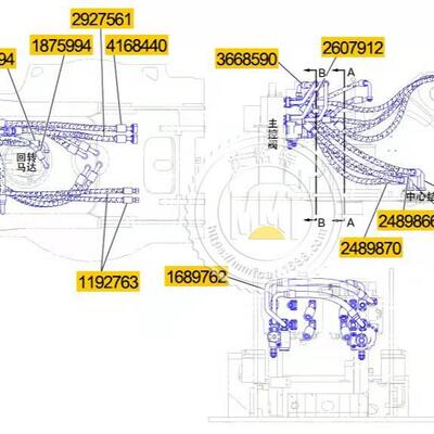 CAT卡特软管292-7561高压2927561液压油管总成416-8440 4168440