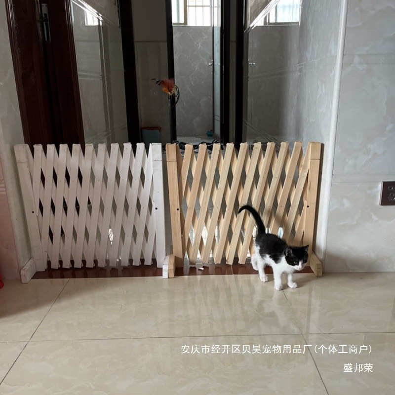 盛邦荣隔离门户室内防猫门隔断拦狗网挡板拦猫外伸缩栏网门栏宠物