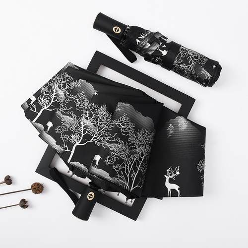 正品仙鹤题太阳伞晒遮主阳自女动双防人晴雨伞帅气潮学生男两用盐