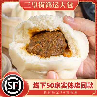 无锡特产线下同款三皇街鸿运大包手工包鲜肉包菜包豆沙包早餐点心