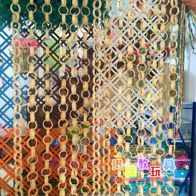 竹环炼条竹编制品装饰挂件幼儿园环创农家乐门窗竹帘圆圈区角吊饰