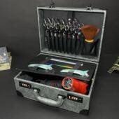 网红高雅专业美发工具箱发型师专用挎包大容量理发师储物箱密码