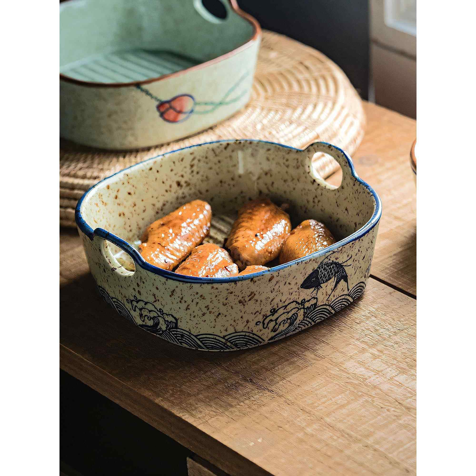 空气炸锅专用的碗烤箱烤碗陶瓷烤盘方形餐盘家用日式盘子好看餐具