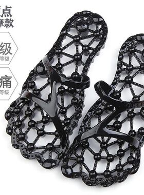 镂空浴室拖鞋女夏季宿舍家居室内漏水透气洗澡颗粒按摩底凉拖鞋男