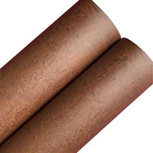 特厚导气槽棕褐色斑驳纹理复古工业风自粘墙纸壁纸装饰波音软片