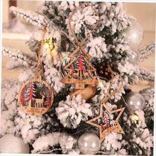 elk Christmas pendant麋鹿挂件 hollow dimensional tree three