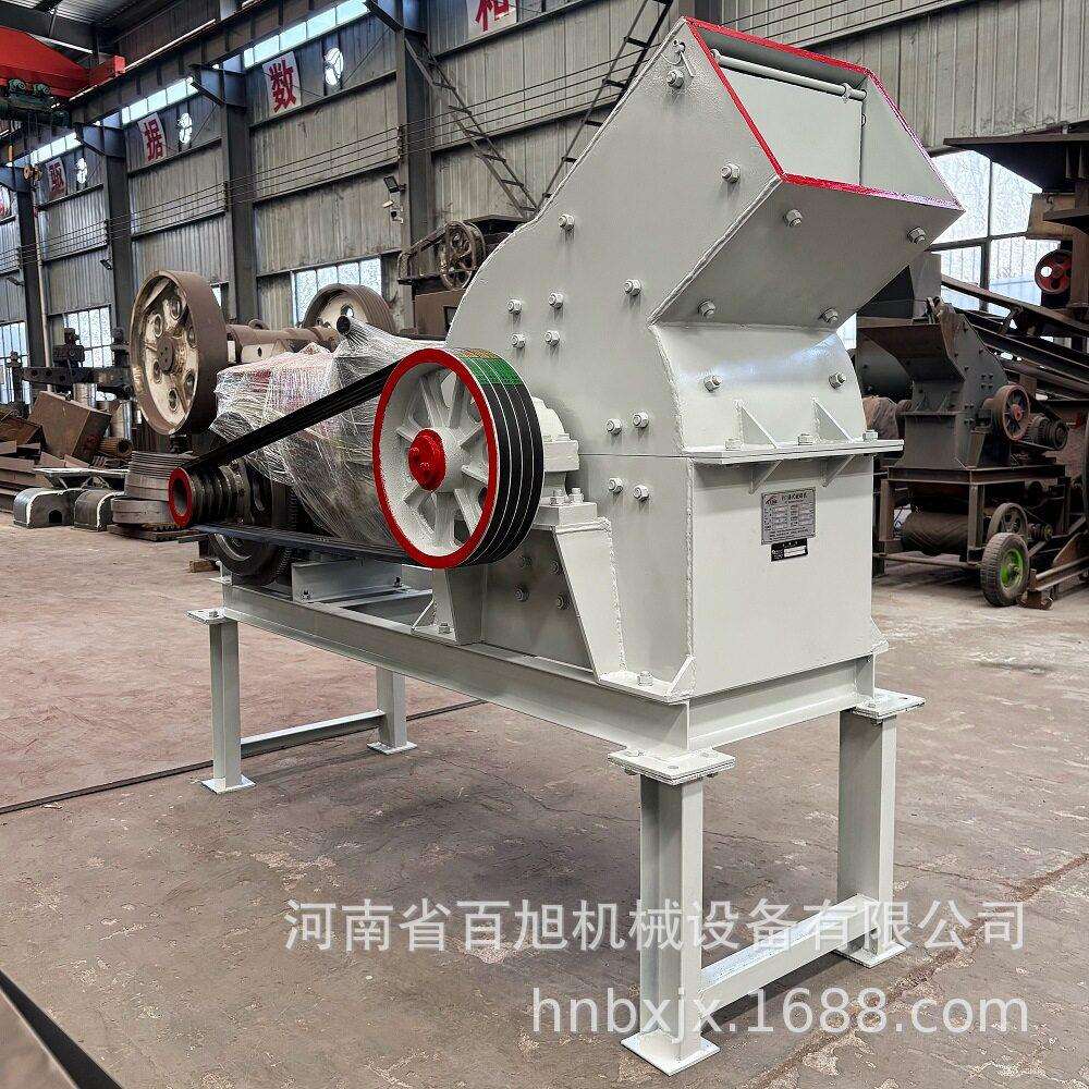 砖头瓦片锤式粉碎机小型制沙机石灰石PC-400*600柴油锤式破碎机