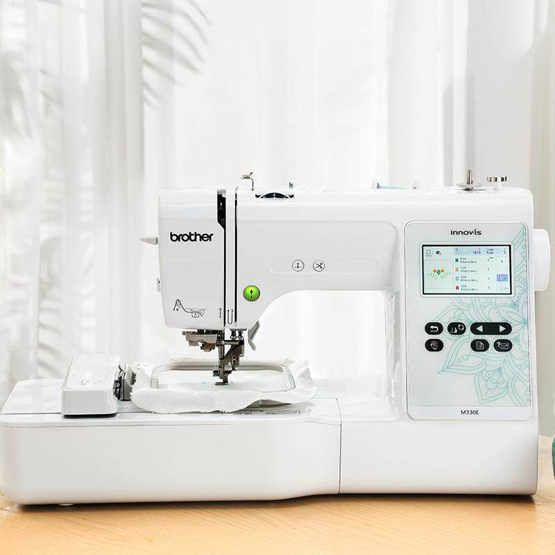 M330E电脑家用绣花机名字贴机器全自动刺绣商用小型迷你绣字