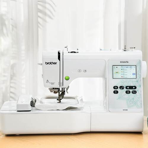 兄弟M330E电脑家用绣花机名字贴机器全自动刺绣商用小型迷你绣字