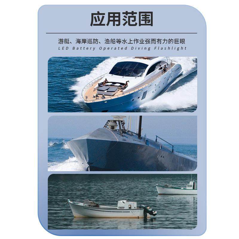控游艇船用探照灯多角度遥旋2转1/4v氙气灯超DCG亮聚光远射2扫海