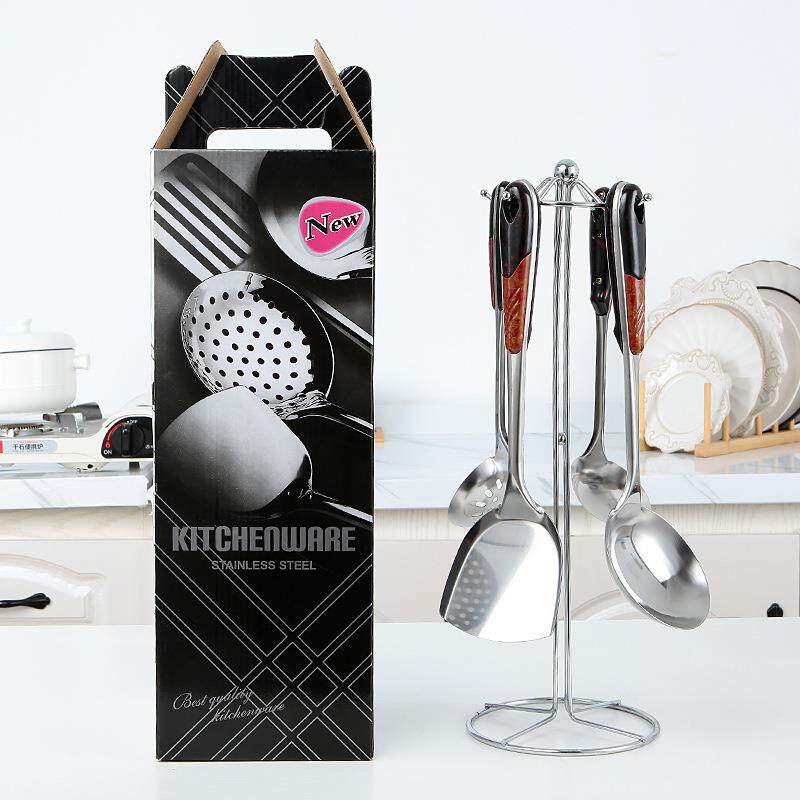 新款锅铲不锈钢铲勺厨具套装全套厨房用品汤勺漏勺加厚炒菜铲网红