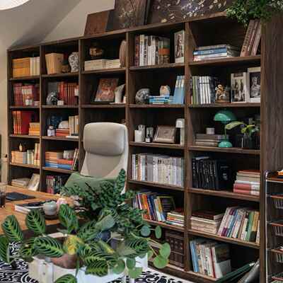 定制老榆木书架客厅满墙书柜卡座书柜原木置物架落地书架