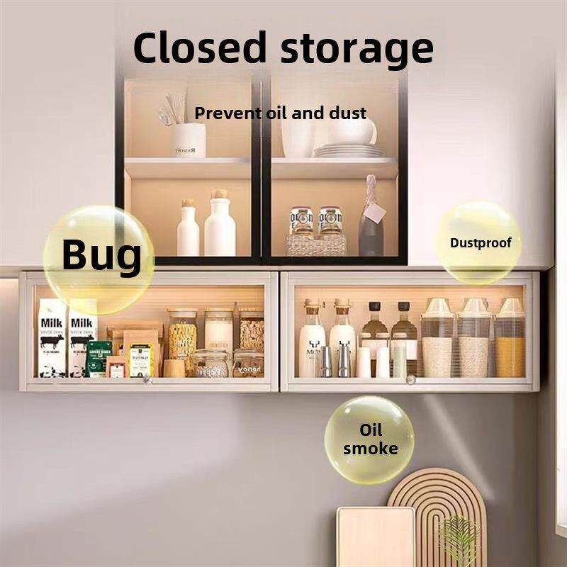 多功能厨房上翻柜收纳架壁挂吊柜置物架下方调味料架墙壁免打孔