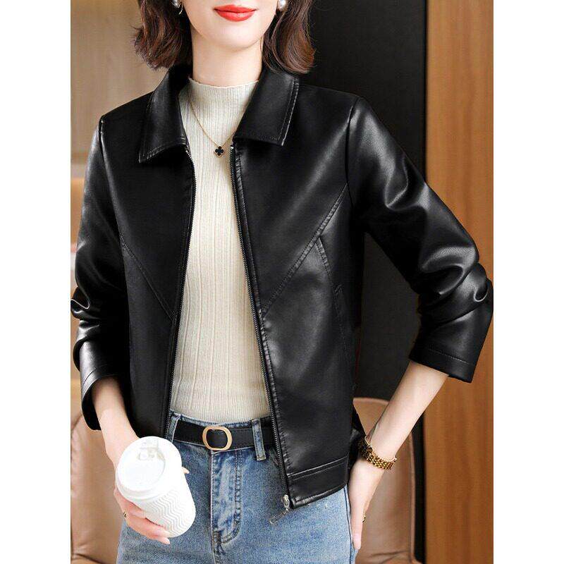 黑色短款皮衣外套女春季2026年新款时尚休闲小个子显瘦夹克上衣潮