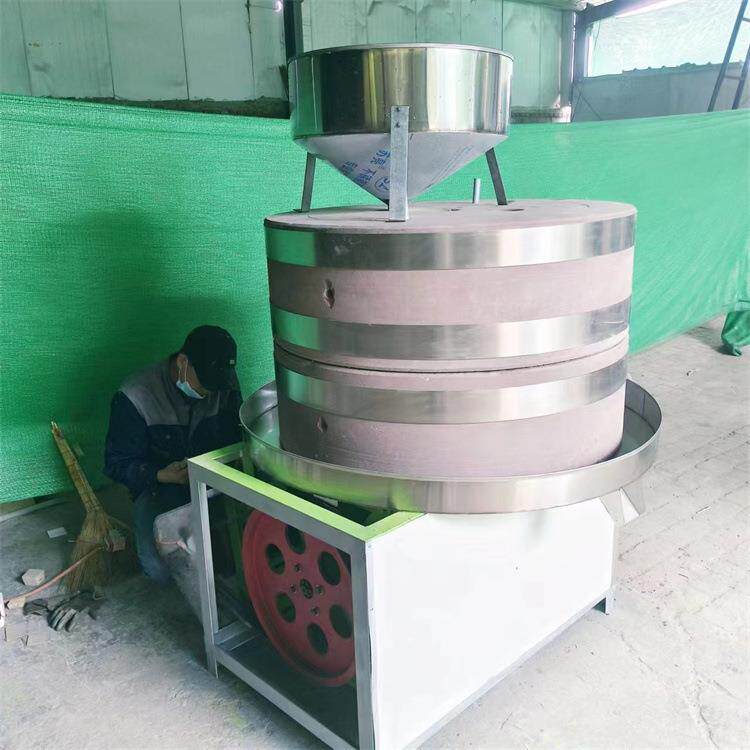 小型电动石磨机杂粮加工全自动磨面粉机黄豆大米芝麻酱研磨机