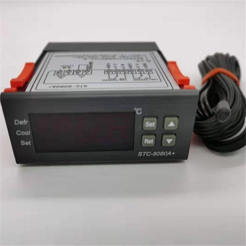 STC-8080A+冷冻冷藏海鲜池微电脑温度控制器-40~50度有化霜