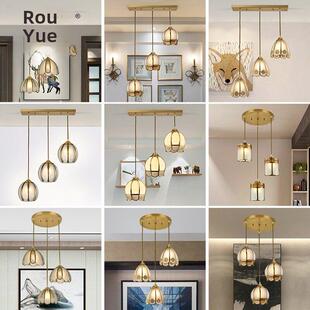如月全铜简约餐厅吊灯现代创意斯堪 纳维亚客厅无障碍豪华灯卧室