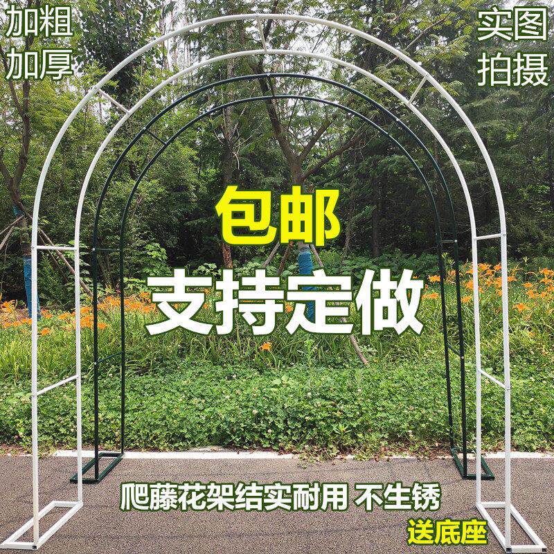 铁艺简易爬藤花架 庭院拱形花架支架 攀爬藤葡萄架拱门 月季蔷薇