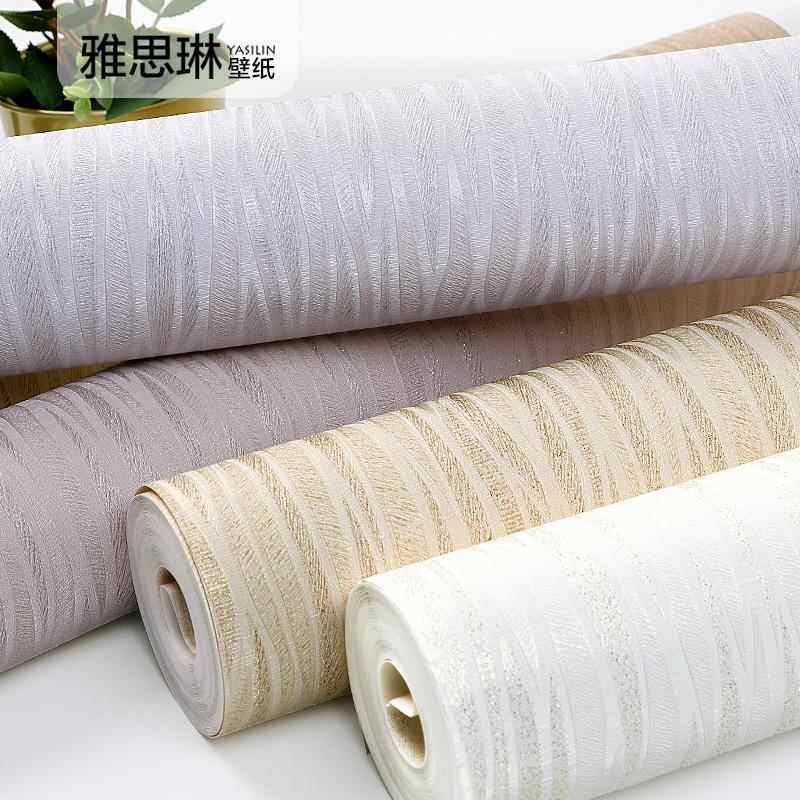 3D立体素色米色咖色条纹波浪纹墙纸客厅卧室电视背景壁纸2025新款