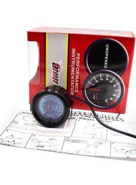 汽车改装液晶显示车用电压表2寸52mm8-18V EVO电压表7彩背景灯光