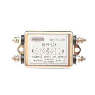 20A DEA4 单相交流电源滤波器 220V电源净化器抗干扰带接地 螺栓式