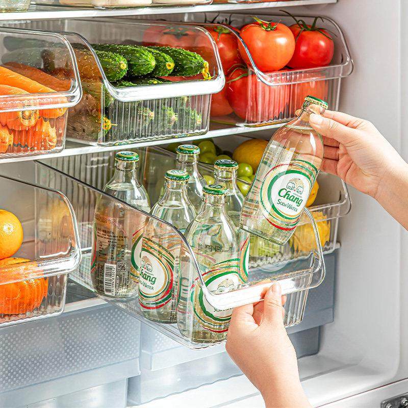 加长压克力冰箱收纳盒大容量整体橱柜杂物储物筐厨房多功能桌面整,收纳整理,桌面收纳盒,淘宝优惠券,粉丝福利购,淘宝优惠卷