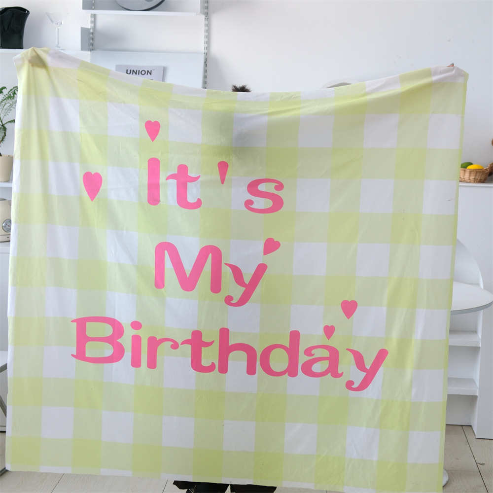 周岁5ins装饰布拍照生日生日派对.儿童米1户外 格子背景布桌布