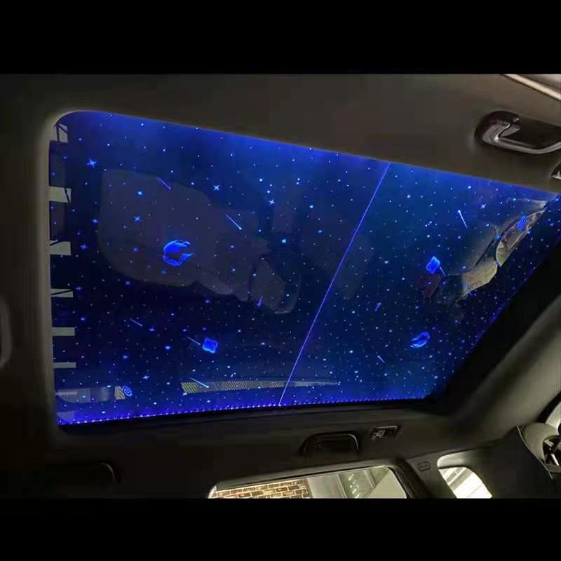 现货速发汽车全景天窗改装星空膜氛围灯满天星隔热液晶装饰星空顶