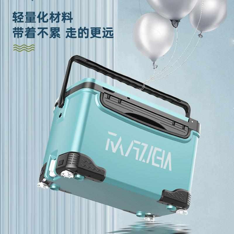 2023康震新款32升钩箱带靠背大容量带升降脚活鱼桶钓鱼箱渔箱钓箱