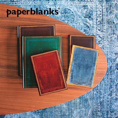 绝版Paperblanks笔记本经典旧皮革图案黑色彷古皮商务简约记事本