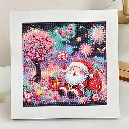 2025圣诞节手工钻石贴画儿童DIY材料包幼儿园满钻石画圣诞节礼物