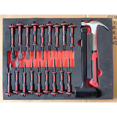 子家用组合工具胶组套FWR锥工具车组套18个羊角锤橡锤