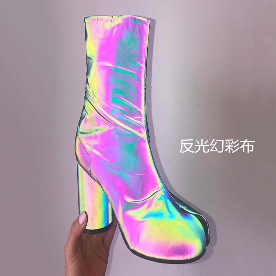 幻彩反七光色彩反光布反光佳积渐变色布幻彩反光面料感光变感温变