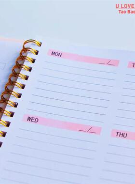 A5 Agenda Planner Notebook Diary Weekly Planner Goal Habit S