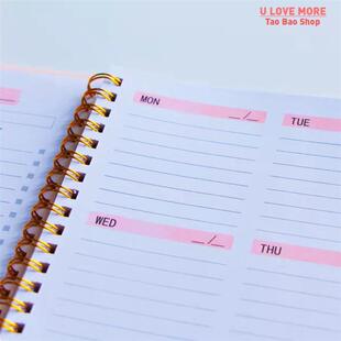 Notebook Planner Goal Habit Weekly Agenda Diary