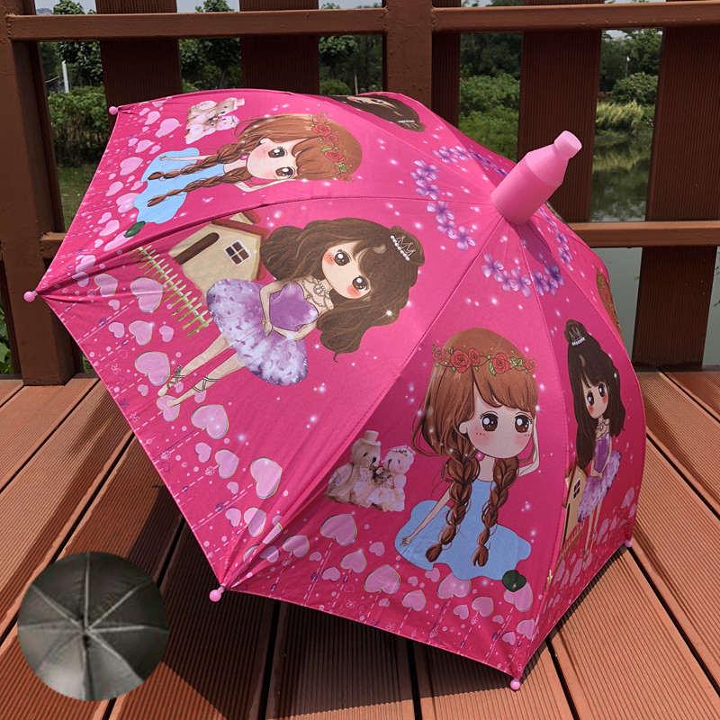 儿童雨伞卡通自动男女孩宝宝汽车学生变形金刚公主直柄遮阳创意伞