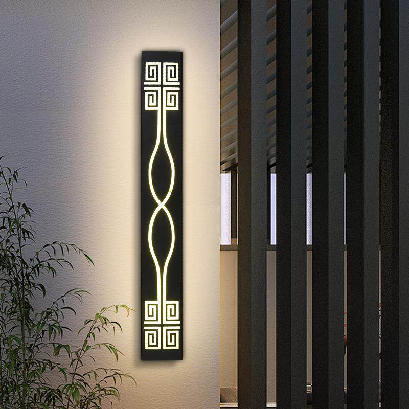 新中式仿云石庭院壁灯户外防水外墙防水阳台灯室外门口led露台灯