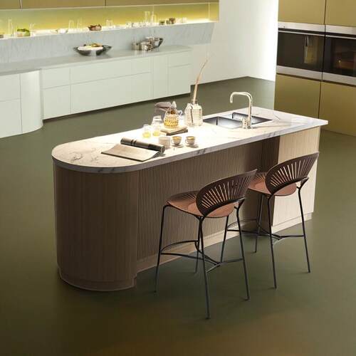 轻奢岛台商用厨房家用吧台餐桌置物料理柜操作烘焙台开放式中岛台