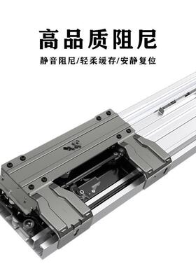 橱柜平趟巴士拉滑平移门轨道吊柜阻尼缓冲多功能轨推JMV道金轨五