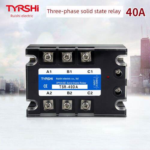 Tsr-100Da/Tsr-40Da直流控制交流120A三相固态继电器模块50A25芯