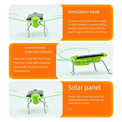 Solar Grasshopper Toy Puzzle Children Selected Gift Simulati