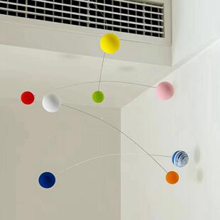 原创设计极简约现代丹麦动态平衡挂件空中吊饰儿童房装饰北欧风铃